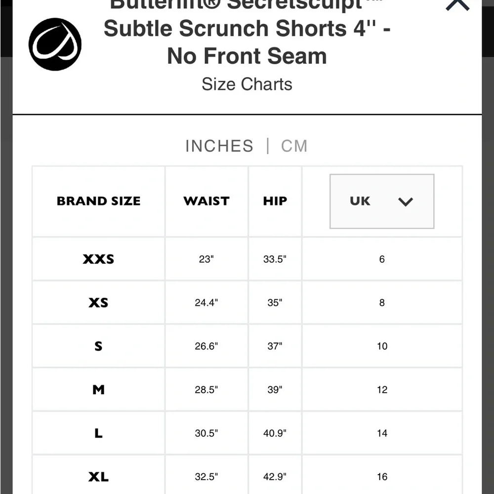 NWT CRZ Yoga Butterlift® Secretsculpt™ Subtle Scrunch Shorts 4'' - No Front Seam - Picture 5 of 7